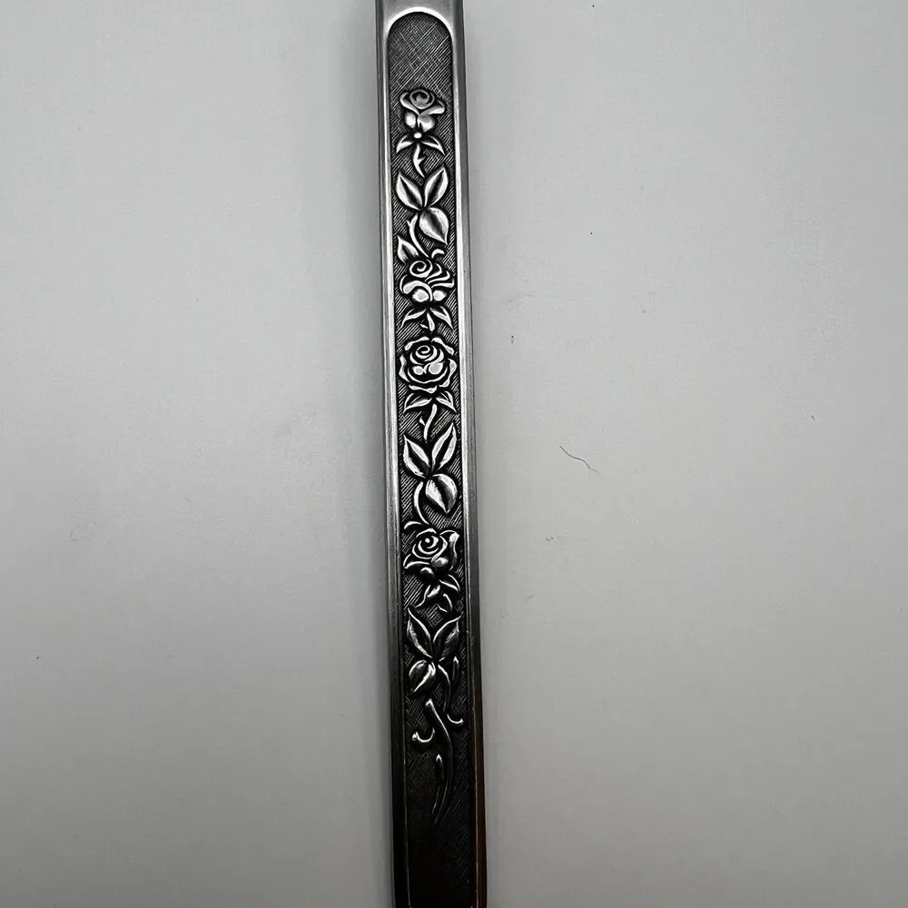 DISC Maria Grande Japan Stainless Serving Spoon Floral Replacement Flatware